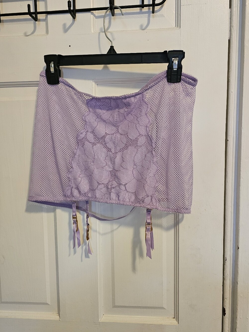 Lilac Lace Garter Skirt - Women